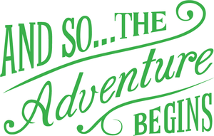 And so The Adventure Begins - Print in Lime Green