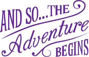 And so The Adventure Begins - Print in Purple
