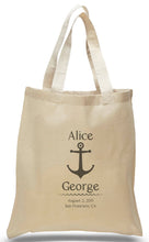 Load image into Gallery viewer, Anchor&#39;s Away design in Grey print, for weddings and other nautical events.