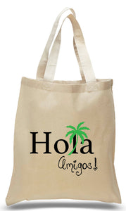 Hola Amigos Palm Tree Print in Black and Green