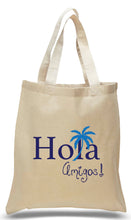 Load image into Gallery viewer, Hola Amigos Palm Tree Print in Dark Blue and Cyan
