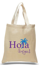 Load image into Gallery viewer, Hola Amigos Palm Tree Print in Purple and Cyan