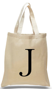 Alphabet tote letter J