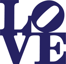 Load image into Gallery viewer, Love Sign Print in Navy Blue