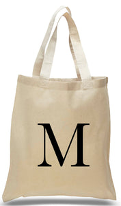 Alphabet tote letter M