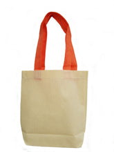 Load image into Gallery viewer, Mini budget tote with orange handles