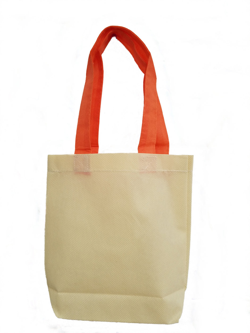 Mini budget tote with orange handles