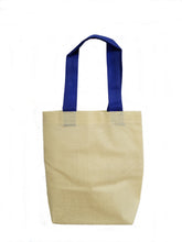 Load image into Gallery viewer, Mini budget tote with royal blue handles