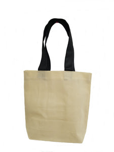 Mini budget tote with black handles