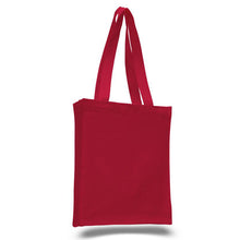 Load image into Gallery viewer, Canvas Book Bag with Gusset in Red