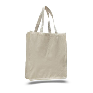 Heavy Duty Canvas Jumbo Tote with Gusset in Natural