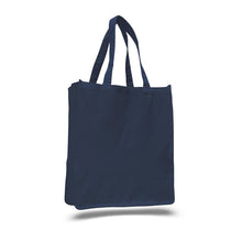 Load image into Gallery viewer, Heavy Duty Canvas Jumbo Tote with Gusset in Navy Blue