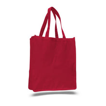 Load image into Gallery viewer, Heavy Duty Canvas Jumbo Tote with Gusset in Red