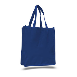 Heavy Duty Canvas Jumbo Tote with Gusset in Royal Blue