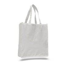 Load image into Gallery viewer, Heavy Duty Canvas Jumbo Tote with Gusset in White