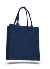 Load image into Gallery viewer, Fancy Canvas Tote Bag in Navy Blue