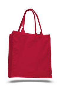 Fancy Canvas Tote Bag in Red