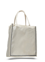 Load image into Gallery viewer, Fancy Canvas Tote with Color Stripe Trim in Black