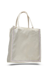 Load image into Gallery viewer, Fancy Canvas Tote with Color Stripe Trim in Light Pink