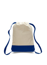 Load image into Gallery viewer, Canvas Two Toned Sport Back Pack in Royal Blue