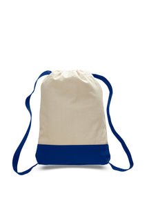 Canvas Two Toned Sport Back Pack in Royal Blue