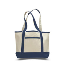 Load image into Gallery viewer, Small Teacher Tote in Navy Blue