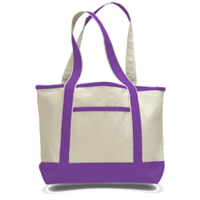 Load image into Gallery viewer, Small Teacher Tote in Purple