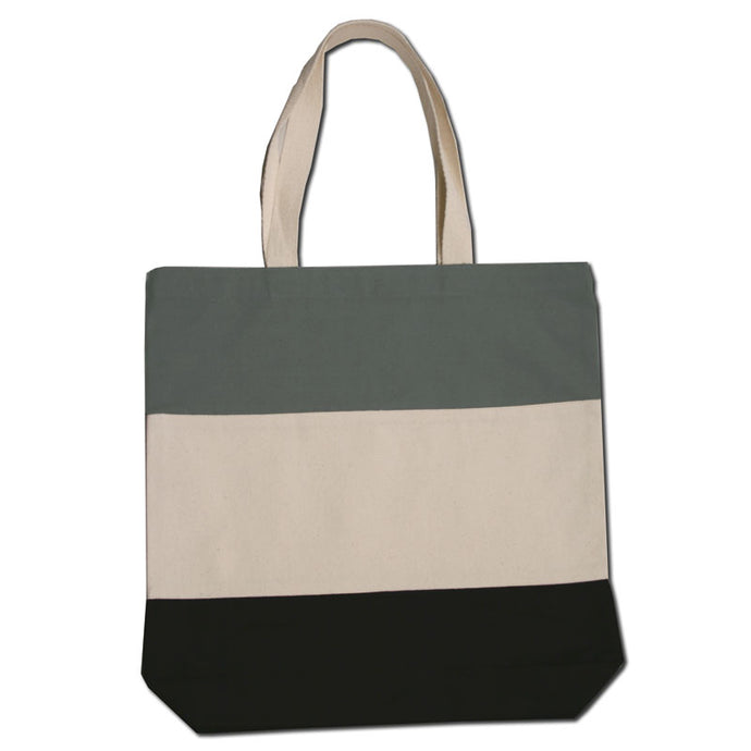 Heavy Duty Tri Color tote in Black, Natural, and Grey