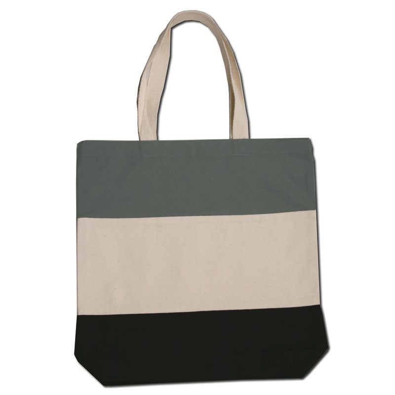 Heavy Duty Tri Color tote in Black, Natural, and Grey