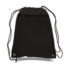 Load image into Gallery viewer, Polyester Drawstring Backpack in Black
