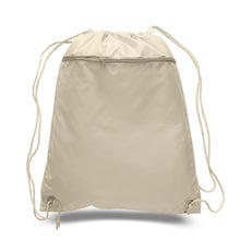 Load image into Gallery viewer, Polyester Drawstring Backpack in Natural 