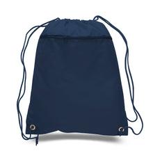 Load image into Gallery viewer, Polyester Drawstring Backpack in Navy Blue