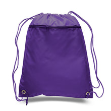 Load image into Gallery viewer, Polyester Drawstring Backpack in Purple