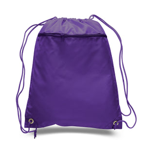 Polyester Drawstring Backpack in Purple