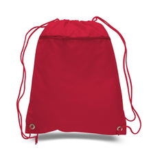 Load image into Gallery viewer, Polyester Drawstring Backpack in Red