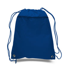 Load image into Gallery viewer, Polyester Drawstring Backpack in Royal Blue