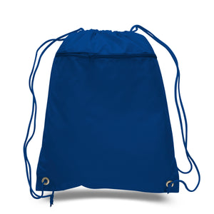 Polyester Drawstring Backpack in Royal Blue