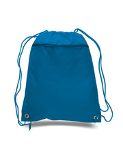 Load image into Gallery viewer, Polyester Drawstring Backpack in Sapphire
