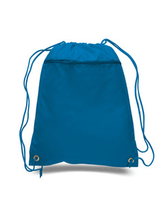 Polyester Drawstring Backpack in Sapphire