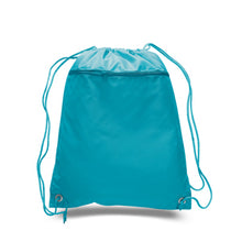 Load image into Gallery viewer, Polyester Drawstring Backpack in Carolina Blue