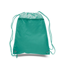 Load image into Gallery viewer, Polyester Drawstring Backpack in Turquoise