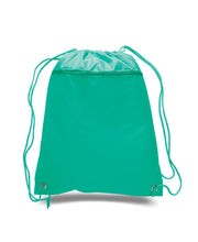 Load image into Gallery viewer, Polyester Drawstring Backpack in Kelly Green