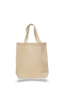 Canvas Jumbo Tote with Colored Handles in Natural