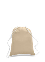 Load image into Gallery viewer, Cotton Drawstring Backpack in Natural 