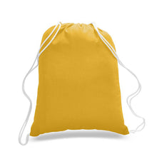 Load image into Gallery viewer, Cotton Drawstring Backpack in Gold
