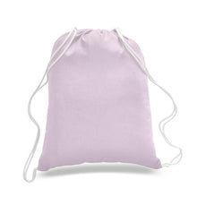Load image into Gallery viewer, Cotton Drawstring Backpack in Light Pink