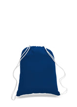 Load image into Gallery viewer, Cotton Drawstring Backpack in Royal Blue