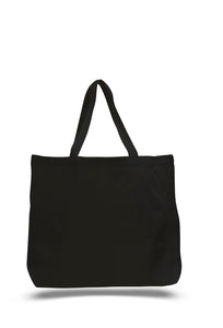 Jumbo Canvas Tote Bag in Black