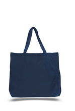 Load image into Gallery viewer, Jumbo Canvas Tote Bag in Navy Blue
