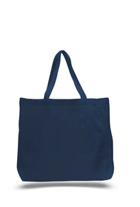 Jumbo Canvas Tote Bag in Navy Blue